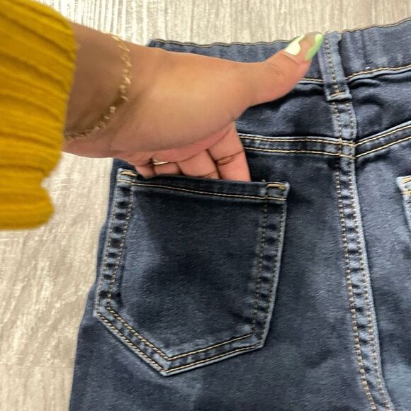 Jordache Girl’s Dark Wash Snap Button Fly Super Skinny Slim Denim Jeans Size 8 - Picture 13 of 16